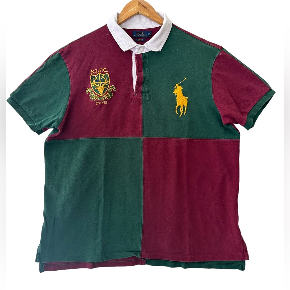Polo Ralph Lauren Color Block Big Pony Polo Rugby Men’s Size Extra Large